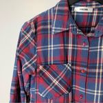 ANINE BING Red and Blue Plaid Flannel Button Down Shirt Size S Photo 4
