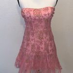 Naranka pink gold sparkly floral pattern strapless formal dress Size undefined Photo 0