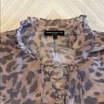 Generation Love  Leopard Print Sheer Tie-Neck Blouse Size Small Never Worn Photo 1