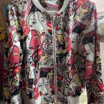 Women’s artsy Abstract Picasso style lightweight multicolored jacket Multiple Size M Photo 5