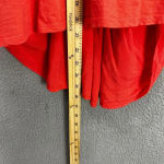 Anthropologie  Amadi Top Womens‎ Small Red Tessa T-Shirt High Low Gathered Boho Photo 3