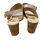 Seychelles Chunky Heel Platform Sandals Leather Tan Cream Size 9.5 Photo 4