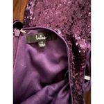 Lulus New Lulu’s Going‎ For The Glam Sequin Purple Skater Dress Cocktail Small Photo 6