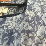 Vintage La Belle Navy and Light Blue Floral Dress Size M Photo 3