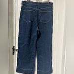 Loft High Waist Wide Leg Dark Wash Jeans size 8 Photo 1