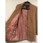 H&M Womens Rayon Blend Long Blazer Tan 4 Business Casual Corpcore Office Photo 7