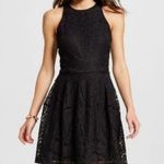 Mossimo Black Crochet Lace Skater Dress Medium Photo 0