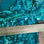 90's Niteline‎ Sequin Turquoise Hoco Mini Dress Vintage 4 Green Photo 4