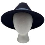 Chico's Kevin Fedora 100% Wool Felt Hat Navy Blue Photo 2