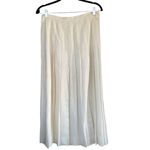SK1 VTG J.G. Hook Pleated Linen Maxi Skirt White Size 14 Photo 1