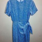 & Other Stories & Other Stories Women's Size 6 Blue Spotted Print Wrap Mini Dress EUC Photo 0