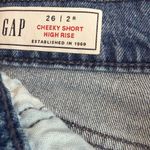 Gap * High Rise Cheeky Shorts Size 2 Demin Distressed Summer Casual High Waist Photo 1