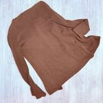 Cache  luxe brown knit long sleeve open front cardigan sweater xs / sm oversized Photo 2