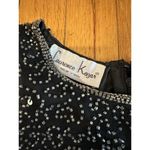 Laurence Kazar Vintage Women's Size S Beaded Silk Dress, Black Party Photo 2
