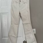 Driftwood  Wyatt White Cream Braided Design Bell Flare Denim Jeans Photo 5