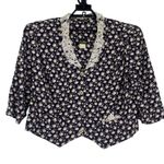 Vintage 90s A.S Elliot Cottagecore Top Sz 2X Coquette Whimsigoth Prairie Granny Blue Photo 0