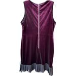 Sandra Darren  size 14 sheath dress back exposed zipper accordion pleated bottom. Photo 1