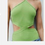 ZARA  Ribbed Cutout Cutable Loop Bloggers Knit Bodysuit Stretch  Size S Photo 6