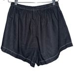 Sabo Skirt  Women’s Size S Black Linen Cotton Drawstring Lounge Shorts Photo 1