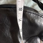 Alfani  BLACK LEATHER SHOULDER BAG DOMED SHAPE BRAIDED HANDLES SILVER ACCENTS Photo 14