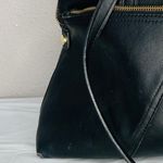 Steve Madden Black Satchel Tote Bag Purse Gold And Floral Accents Photo 8