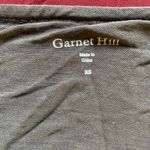 Garnet Hill  Top Womens Gray Mock Wrap Stretch Boho Blouse Xs X-small Photo 3