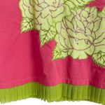 Basil & Maude Pink And Green Floral Skirt Size 6 Embroidered Flowers Ruffle Photo 2