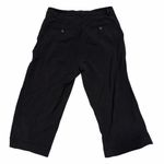 Piazza Sempione Black Wool Wide Leg Cuffed Cropped Capri Pants IT 42 or US 6 Photo 1