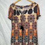 Enfocus Studio En Focus Studio Boho Short Sleeve Stretch Shift Dress Size‎ 6 Photo 3