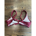 Abercrombie & Fitch Laser Cut Red Bikini Top with Adjustable Straps Size Large Photo 1