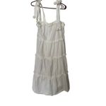 fab'rik Fab’rik Callie Tiered Midi Dress White Beachy Vacation Size Small Photo 3