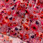 Vintage Red and pink shimmer floral blouse with little gold beads at the front Size M Photo 2