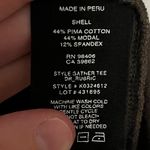 Theory ruched crew neck mini dress olive green size small pima cotton minimalist Photo 8