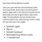 Easy Street  Women’s Witney Black Croco Loafers- Size 6.5 Photo 6