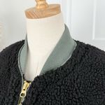 Free People  Rivington Sherpa Jacket Black Olive Sz L NWT Photo 4