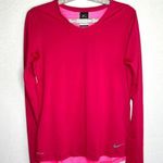 Nike  Pro Dri-Fit Top Women's L Pink Magenta Hypercool Base Layer Vented Training Photo 0