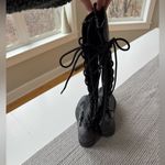 Sofft Black Leather Lace Up Tall Knee High Low Heel Riding Boots Size 7 Photo 11