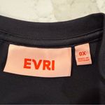 EVRI NWT Sleeveless Little Black Dress Womens Plus Size 0X Black FauxSuede Panel Photo 4