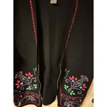 Vntg Napa Valley 100% Wool Embroidered Zip Cardigan Size M Black Size M Photo 2