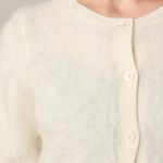 J.Crew  Brushed cashmere cropped cardigan Warm Ivory Photo 2