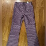 ZARA Pink Houndstooth Pants Photo 0