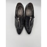 Bijou New York Womens Black Snakeskin Pattern Heeled Ankle Boots Size 7.5 With F Photo 2