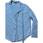 Victoria's Secret Victoria’s Secret pink white metallic silver striped pajama set sz small Photo 7