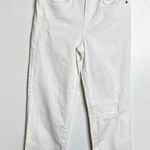 Blanknyc Pants Womens‎ The Madison Crop White Distressed Pants Size 25 NWT Photo 0