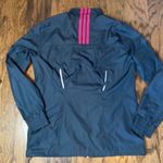 Adidas 3 stripe navy blue / pink jacket medium Photo 1