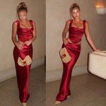 House Of CB  Set Una & Sydel corset top lace up maxi skit red‎ NWOT Size M Photo 12