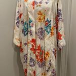 VTG 90s 80s Expressions Ivory White Floral Bathrobe Robe & Cami Mini Slip Dress Size M Photo 15
