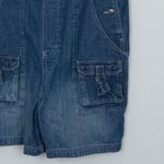 Disney Vintage Womens Overalls Denim Shortalls Shorts Size L Blue Mickey Mouse Photo 3