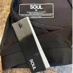 SoulCycle Soul NEW Black Diamond Cut Sports Bra V Neck Criss Cross Back Medium Photo 3