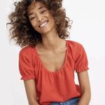 Madewell EUC Texture & Thread Women’s Shirt Size XS Peasant Top Puff Sleeve Photo 0